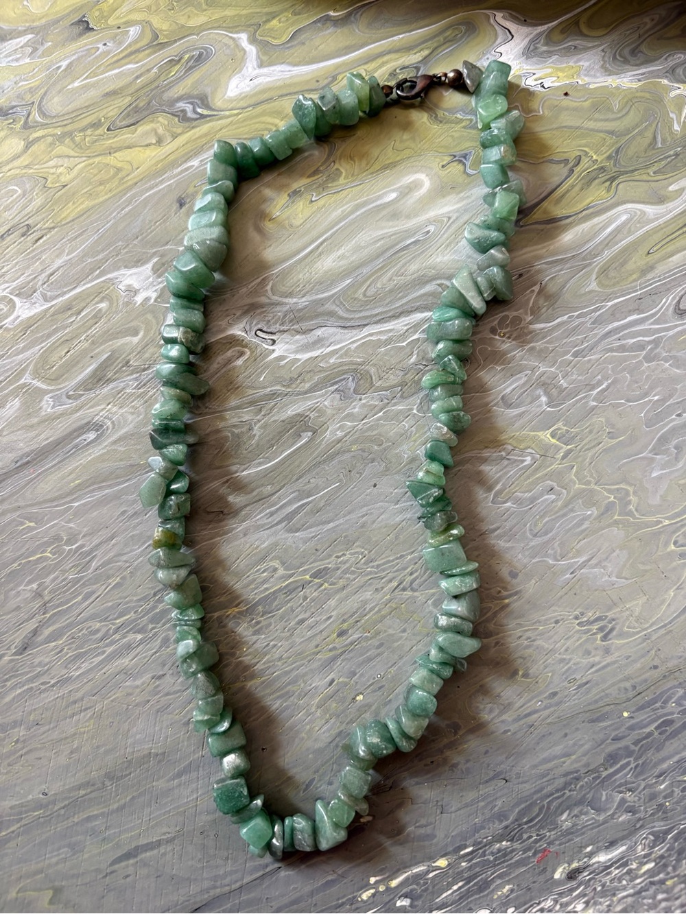 Jade - Green Chip Stone Necklace - Unbranded